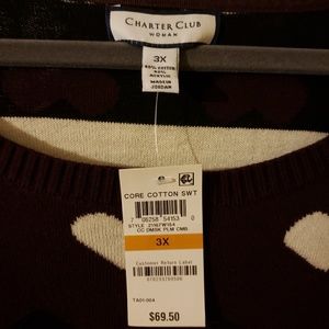 Charter Club Women's 3x plus size purple sweater